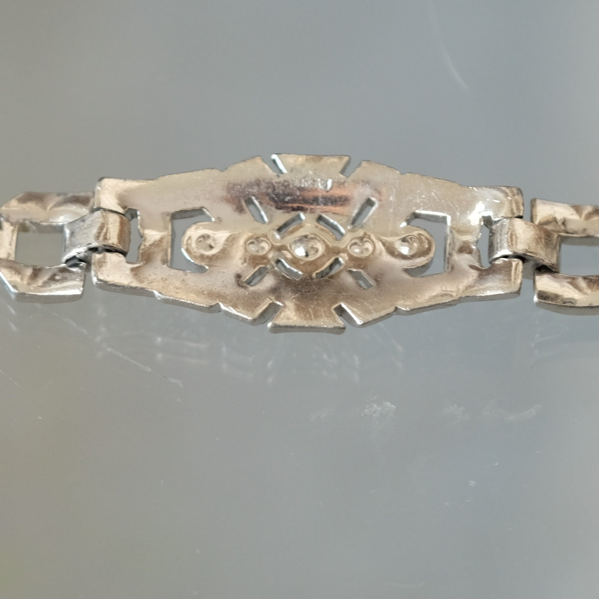 Vintage Trifari Clear Rhinestones Bracelet 1940s