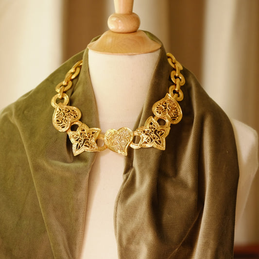 Vintage Yves Saint Laurent Hearts and Stars Necklace by Robert Goossens