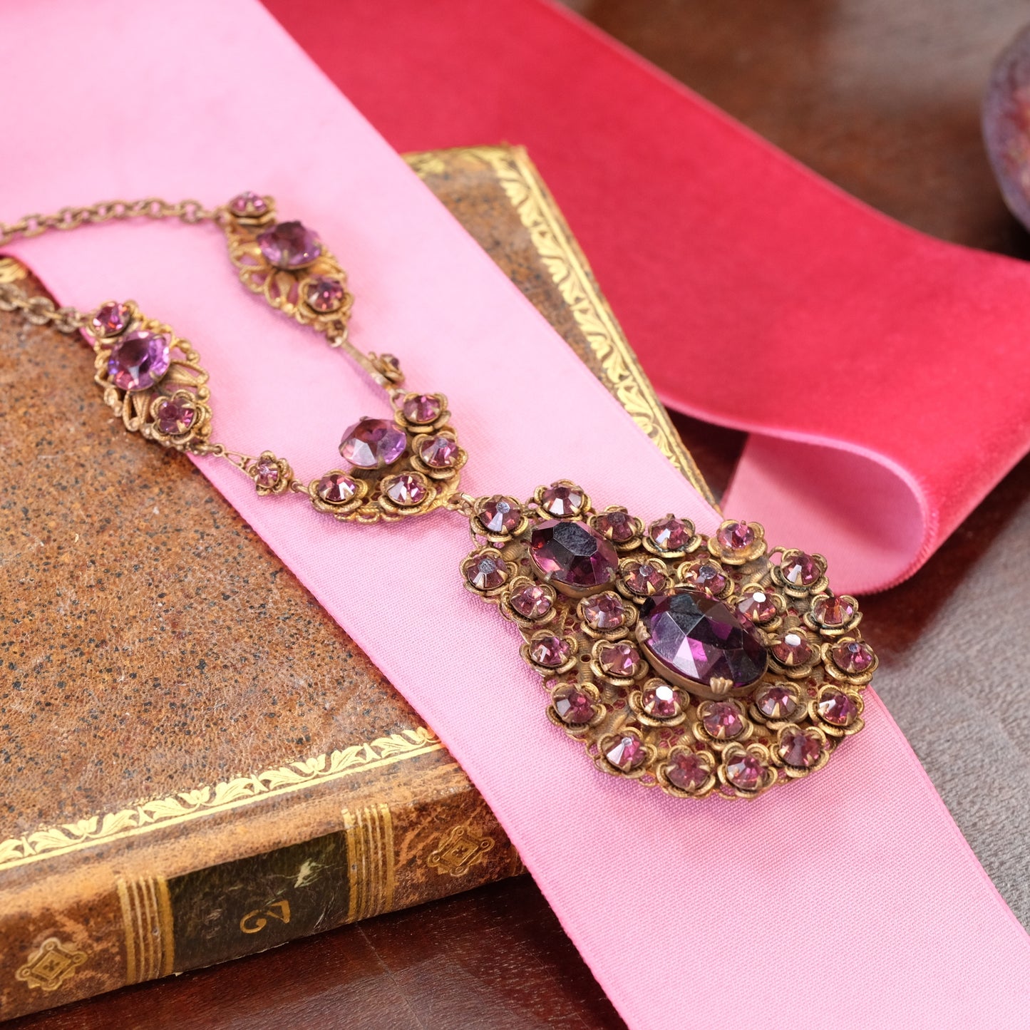 Czech Glass Purple Pendant