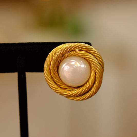 Early Chanel Earrings with Pearl