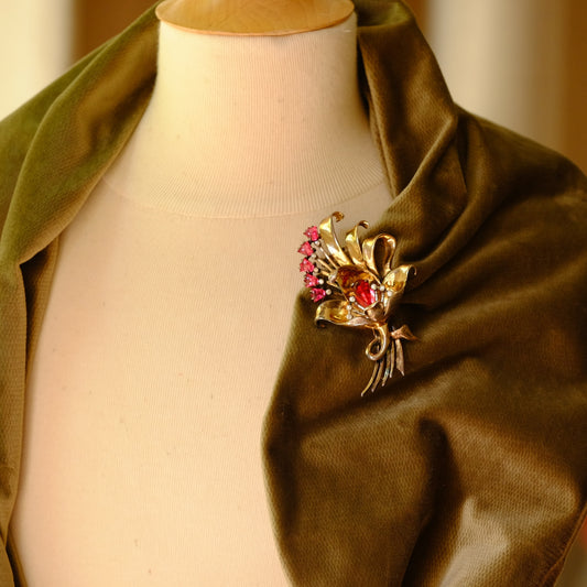 Vintage Ralph DeRosa Sterling Dress Clip 1940s