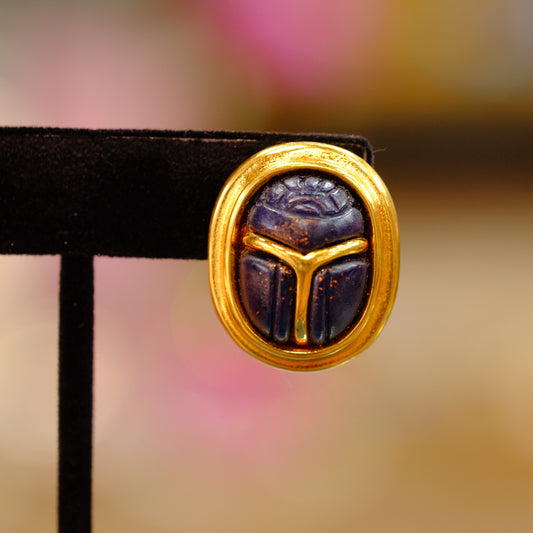 Vintage Balmain Scarab Earrings