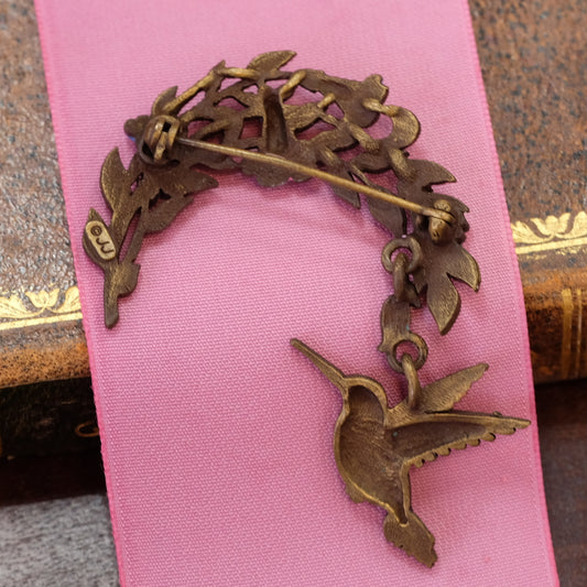 Vintage JJ Hummingbird Brooch