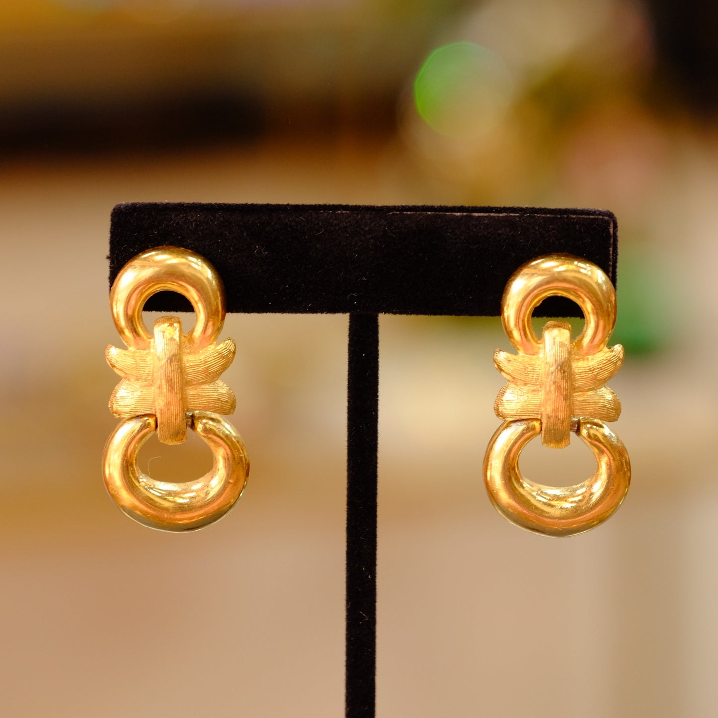Vintage Givenchy Pierced Knot Earrings 1990s