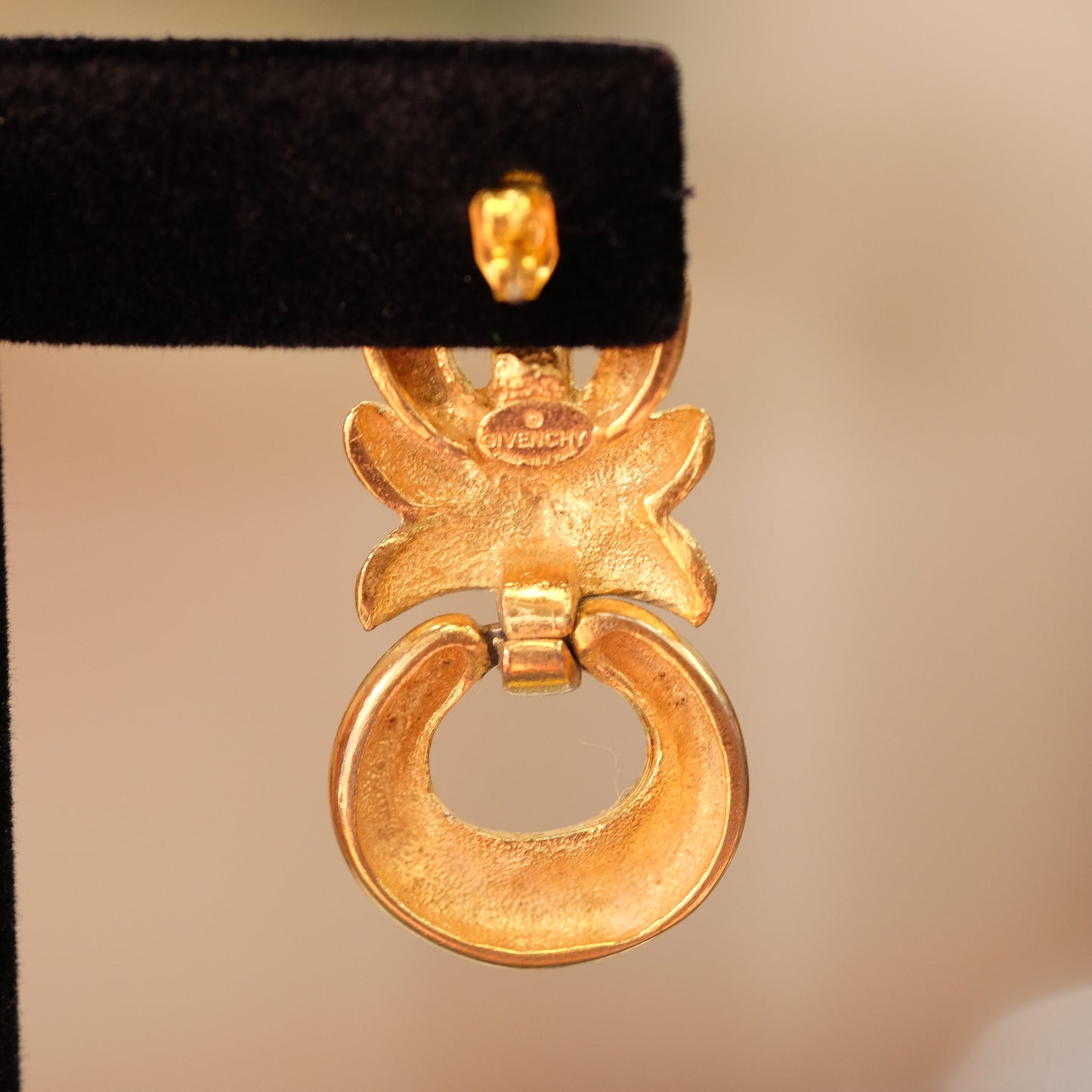 Vintage Givenchy Pierced Knot Earrings 1990s