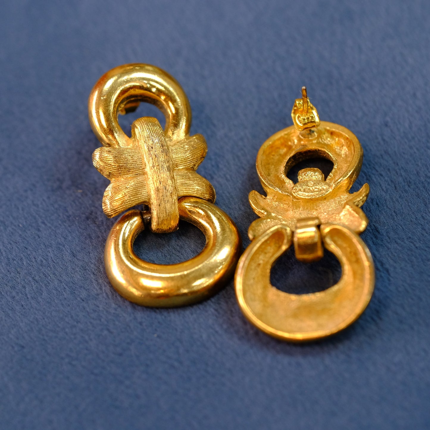 Vintage Givenchy Pierced Knot Earrings 1990s