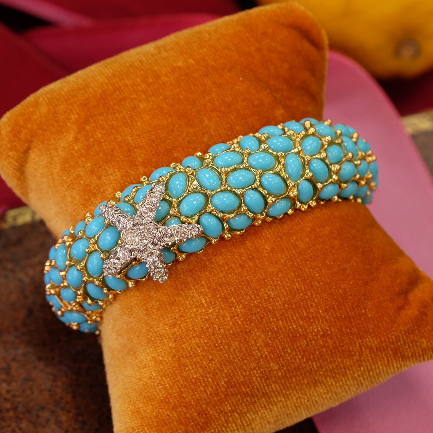 Kenneth Jay Lane Faux Turquoise Sea Star Bangle