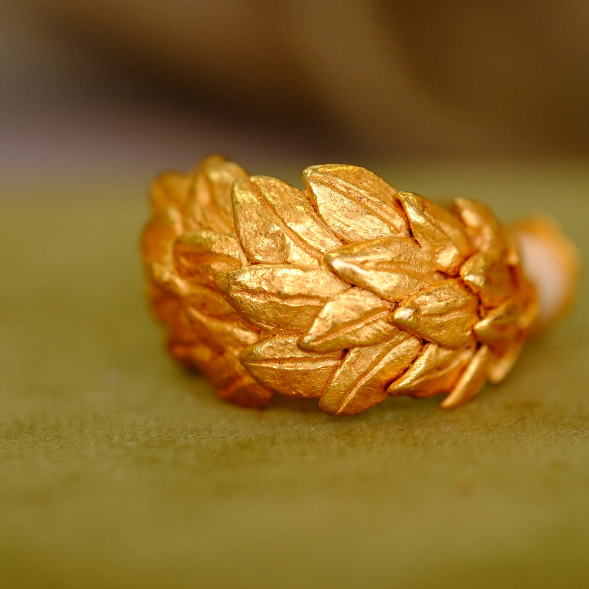 Kate Hines Vintage Leaf Clip on Earrings