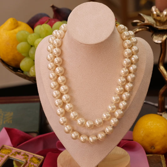 Vintage Chanel Faux Pearl Gripoix Necklace