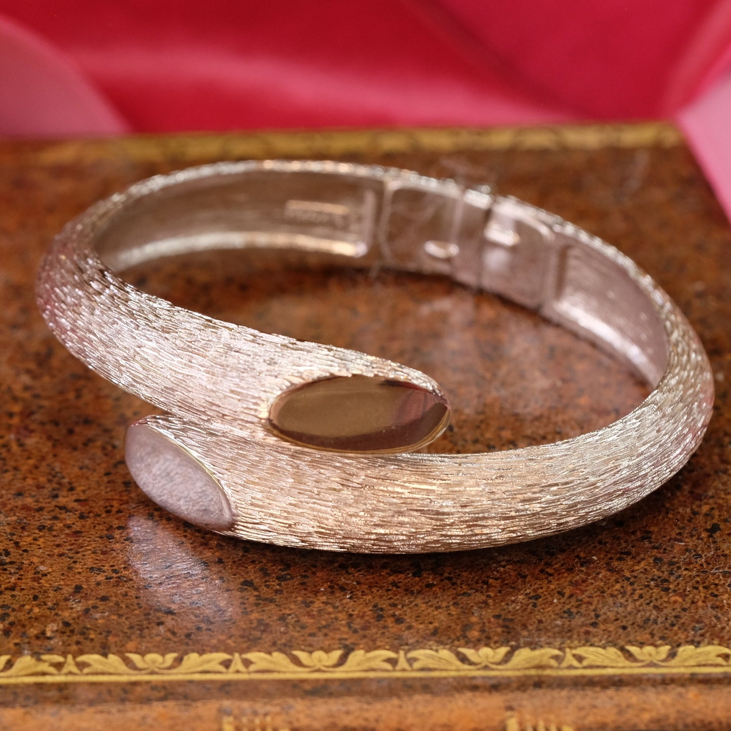 Vintage Trifari Silver Tone Bangle 1970s