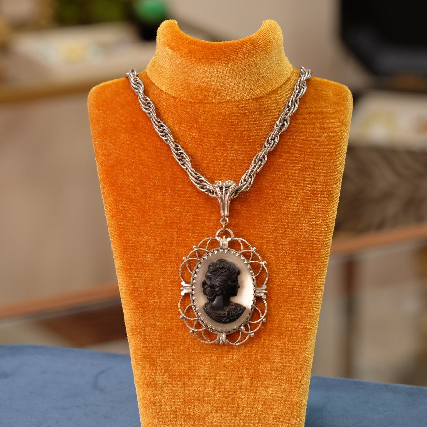 Cameo Whiting and Davis Necklace
