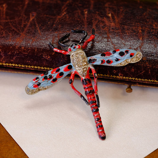Enamel Dragonfly Brooch 1940s