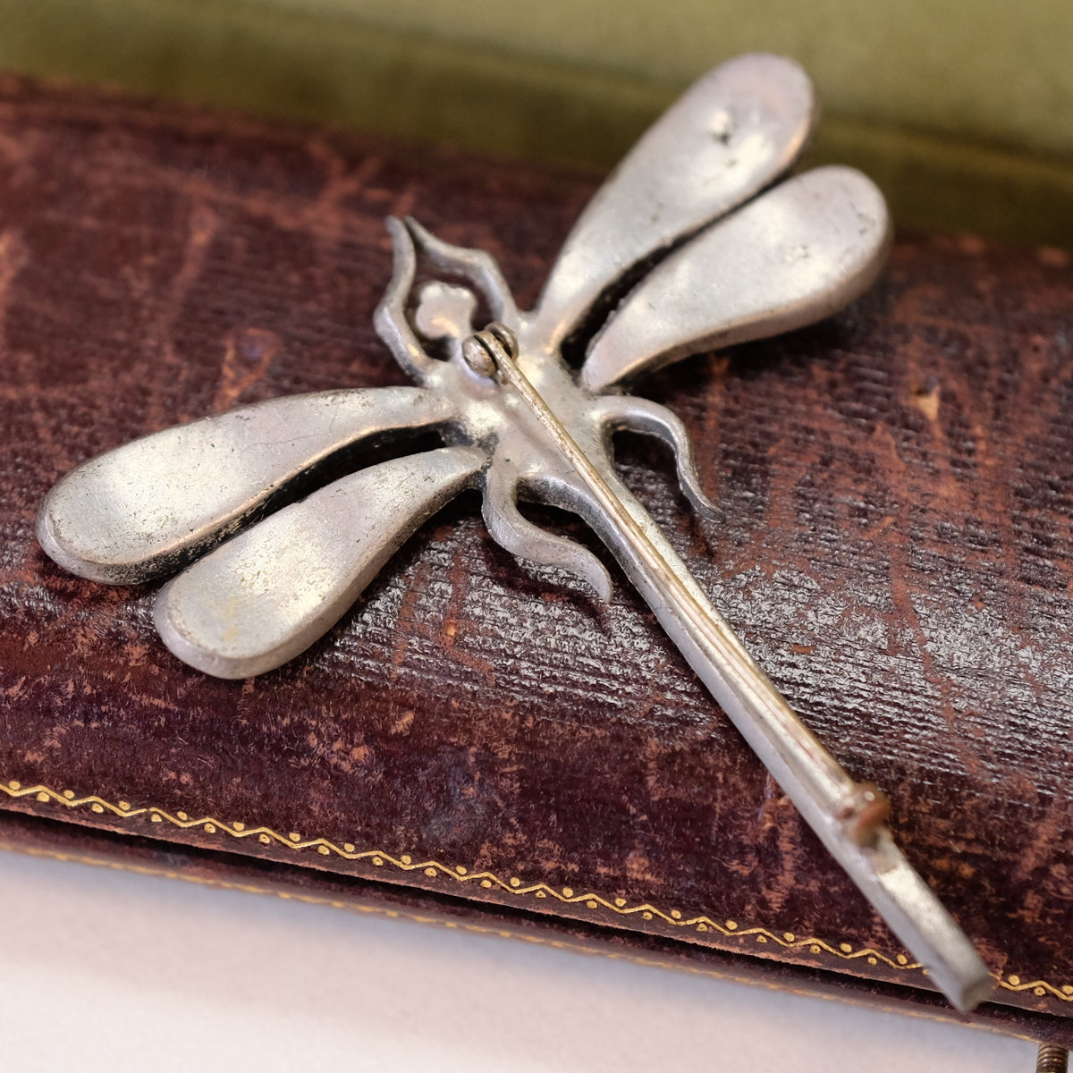 Early Pot Metal Dragonfly Brooch 1930s