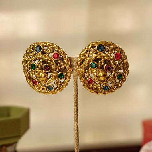 Vintage YSL Large Rive Gauche Earrings