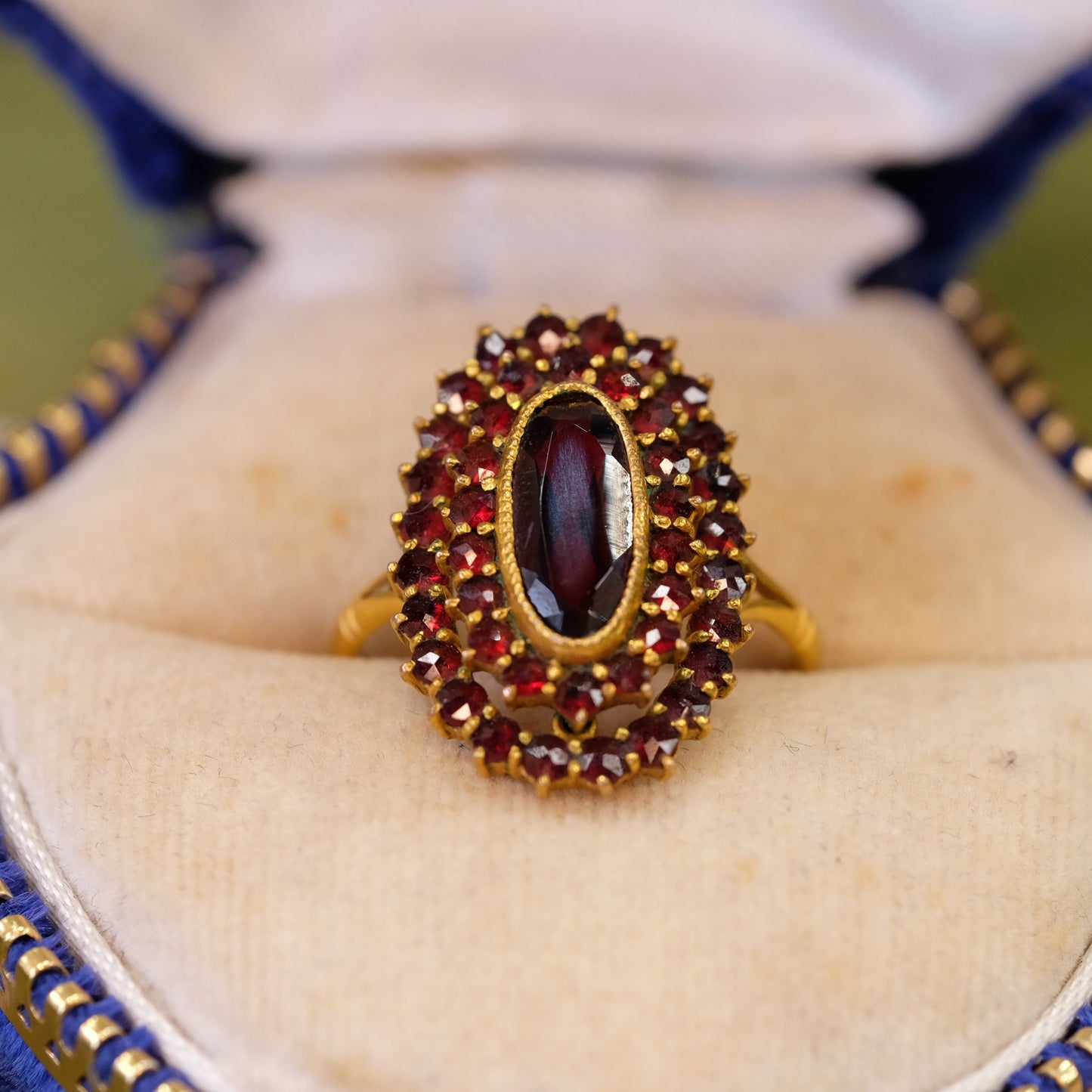 Garnet Ring with 10k Gold