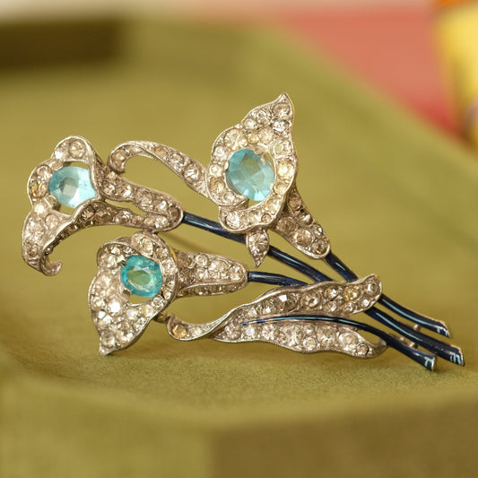 Vintage Trifari Alfred Philippe Cala Flower Pin 1940s