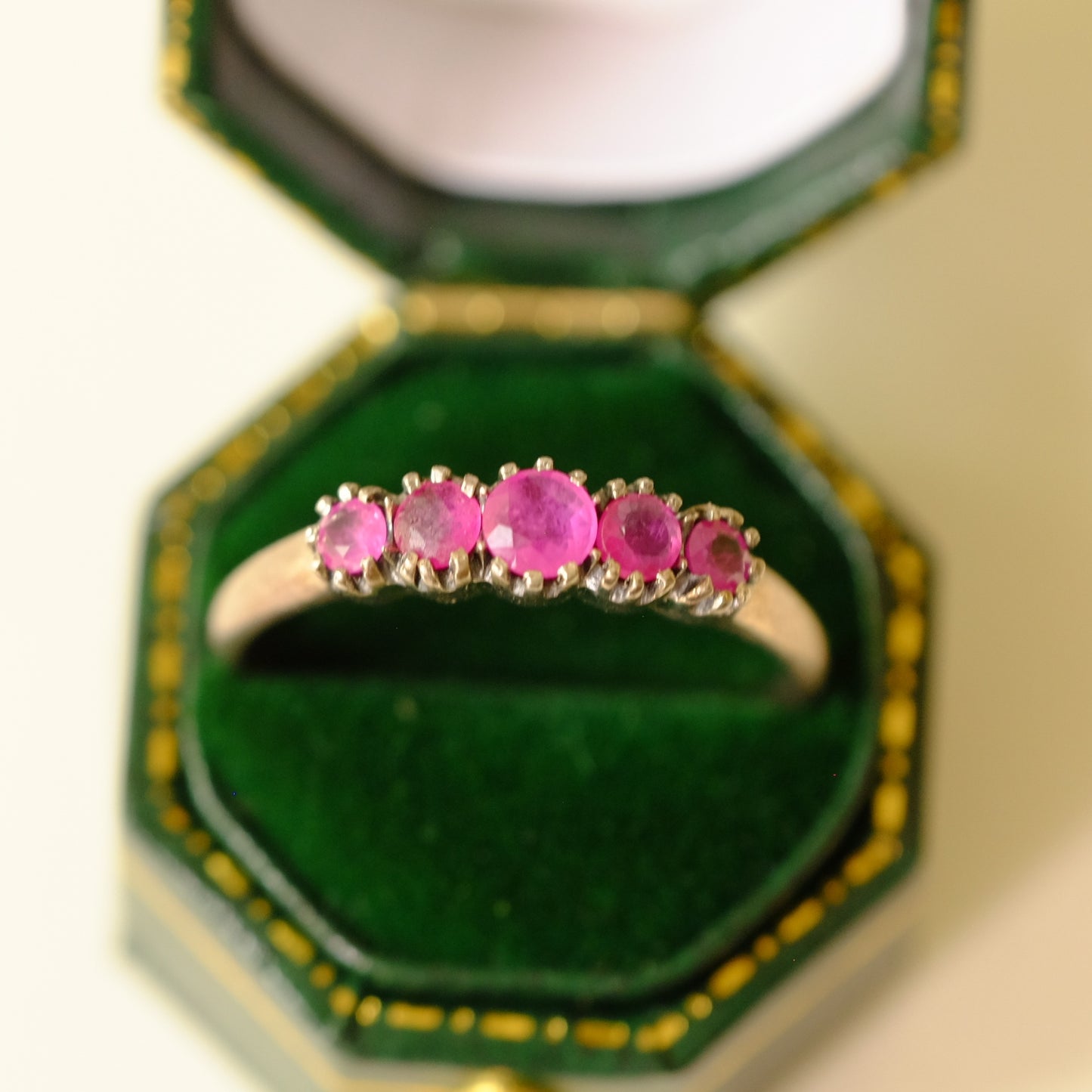 Victorian Silver Ring with Natural Ruby