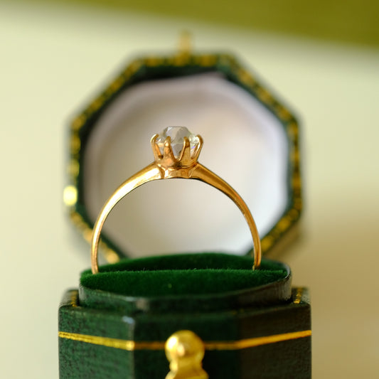 Victorian Gold Paste Ring 1890s