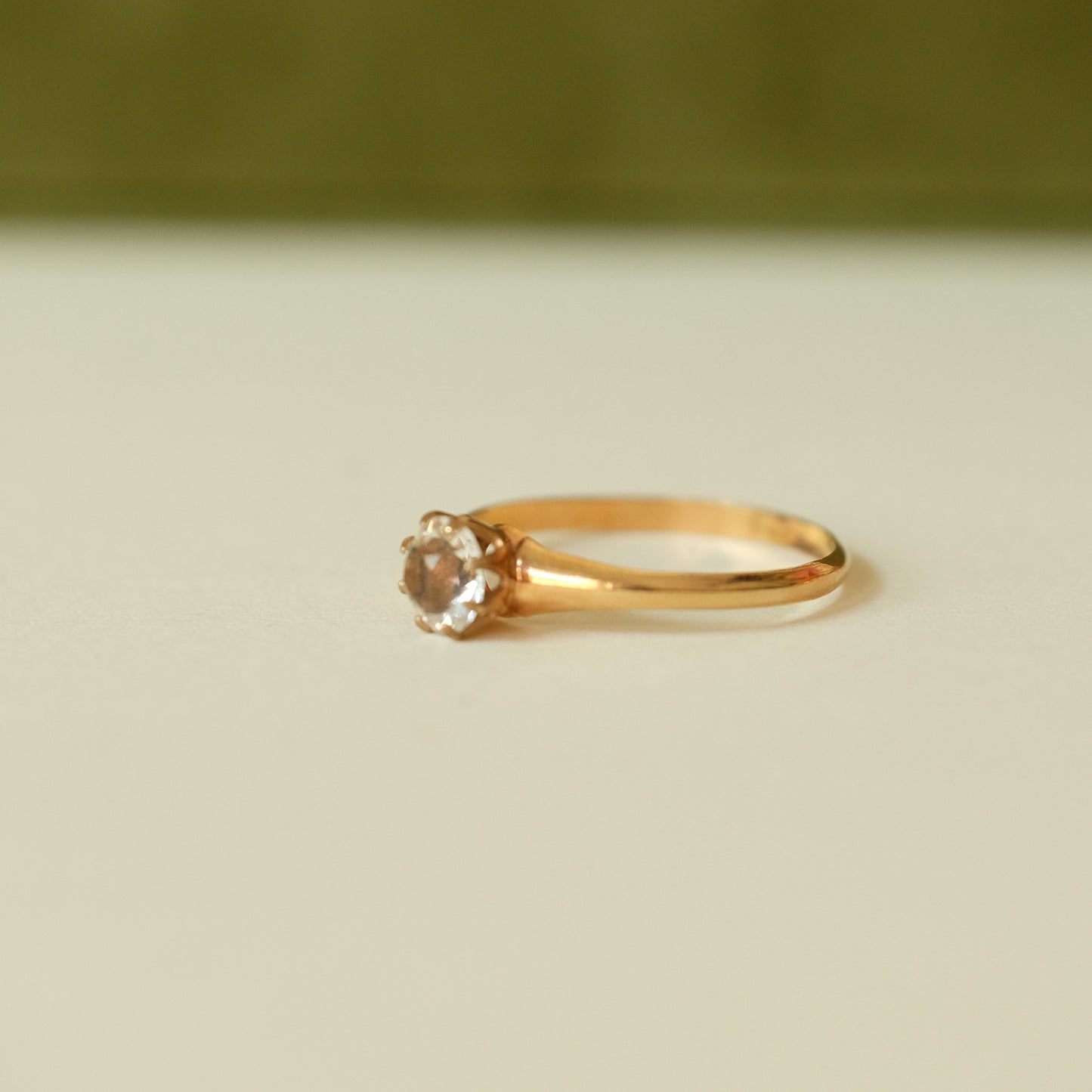 Victorian Gold Paste Ring 1890s