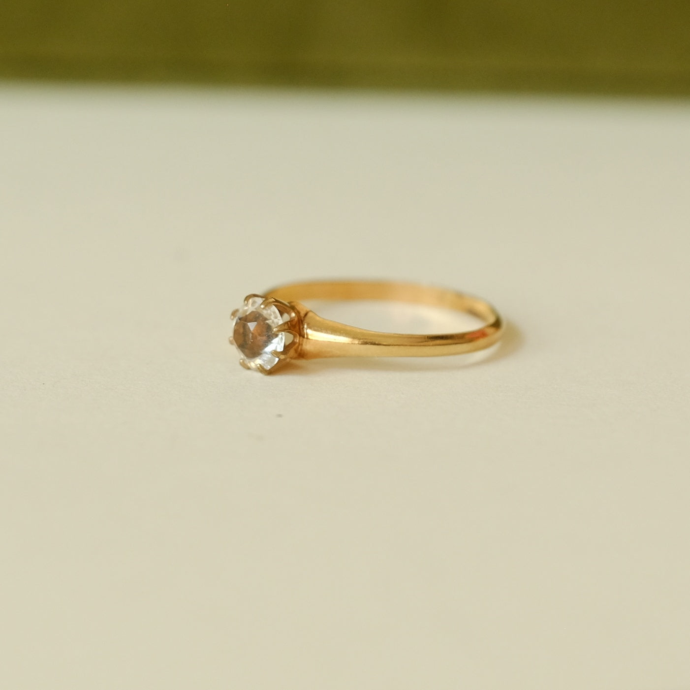 Victorian Gold Paste Ring 1890s