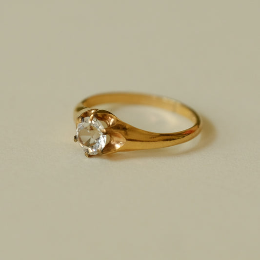 Victorian Gold Paste Ring 1890s