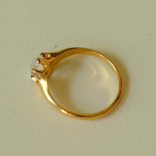 Victorian Gold Paste Ring 1890s