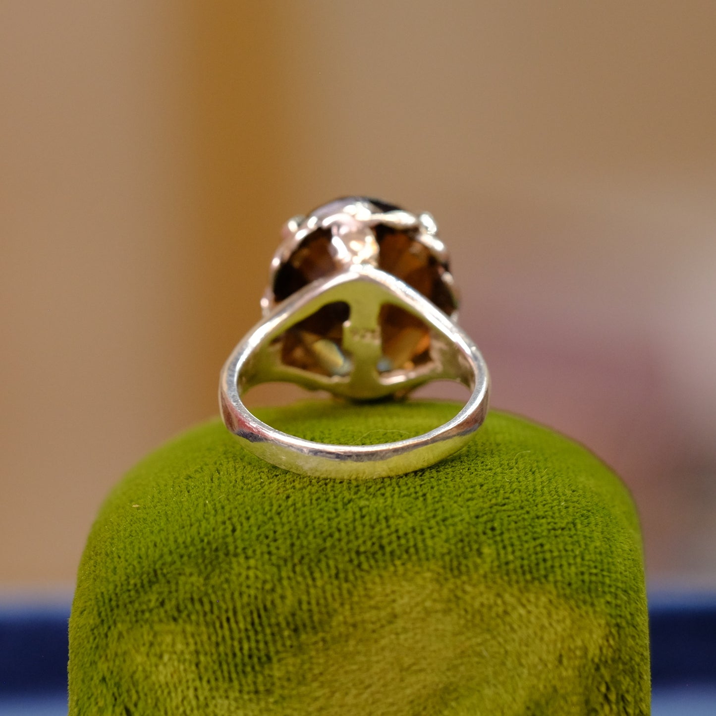 Vintage Silver Smoky Topaz Ring