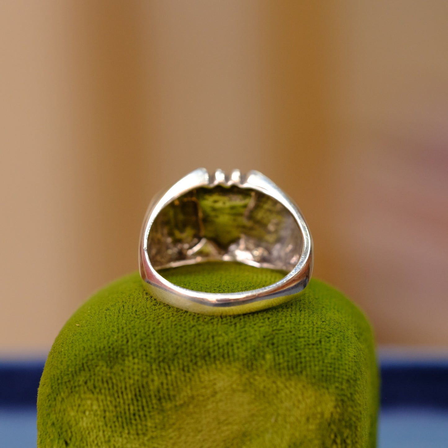 Vintage Silver Eagle with Turquoise Ring