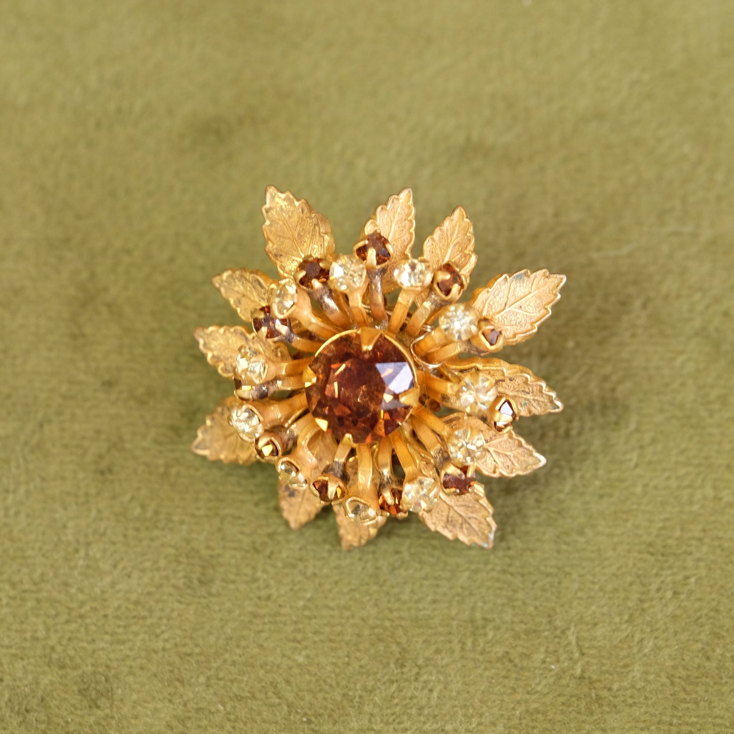 Vintage Miriam Haskell Flower Earrings 1960's