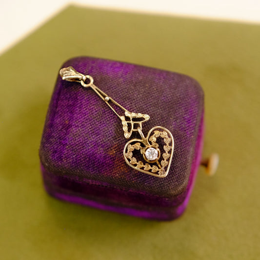 14K Diamond Lavalier