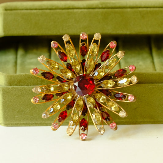 Vintage Vogue Sterling Flower Brooch 1950s