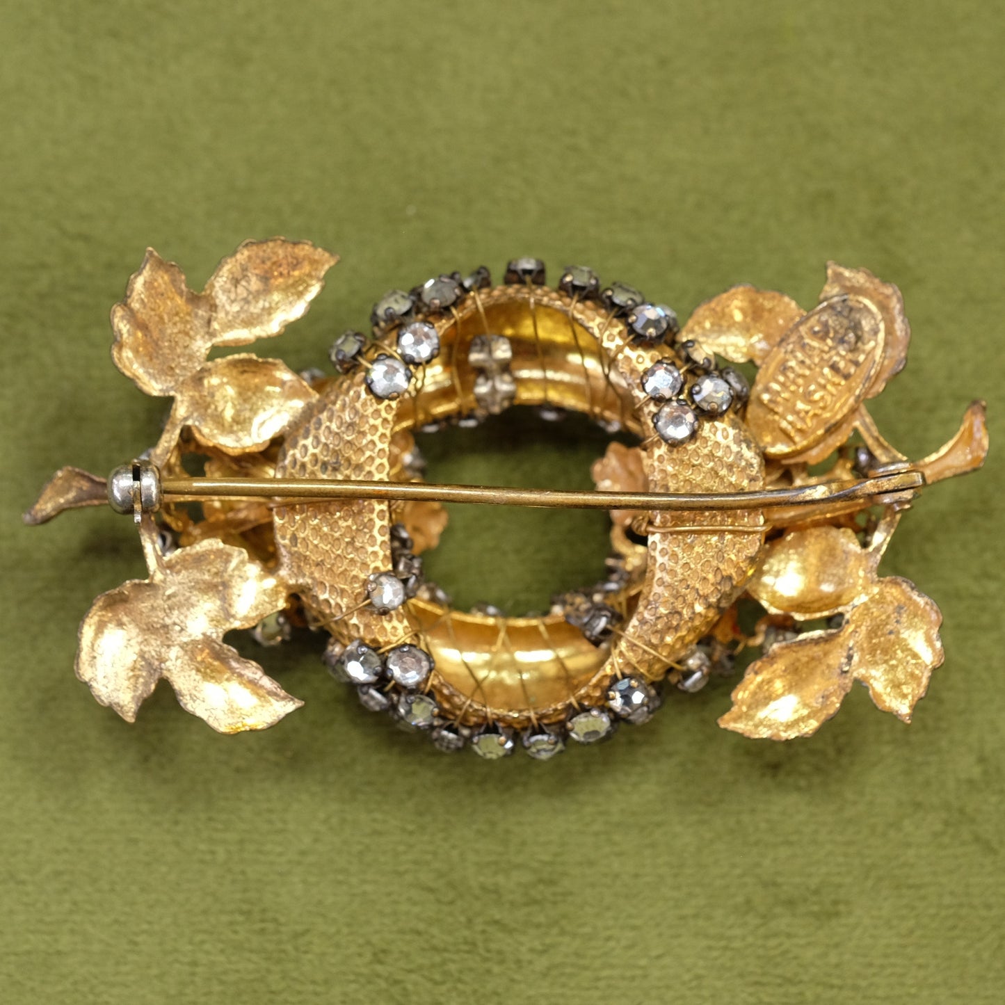 Miriam Haskell Rose Montee Flower Brooch 1950s