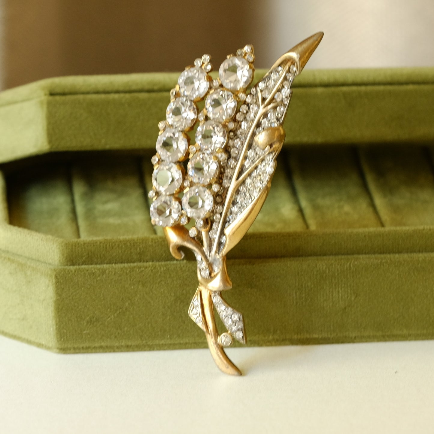 Vintage Retro Bartomioli Leaf brooch 1940s