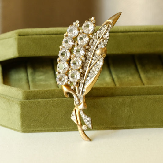 Vintage Retro Bartomioli Leaf brooch 1940s