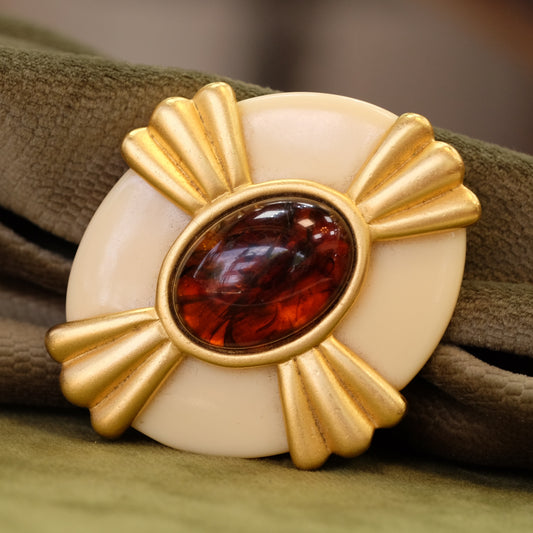 Vintage Yves Saint Laurent Maltese Cross Brooch