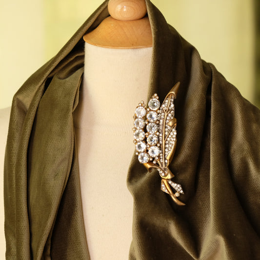 Vintage Retro Bartomioli Leaf brooch 1940s
