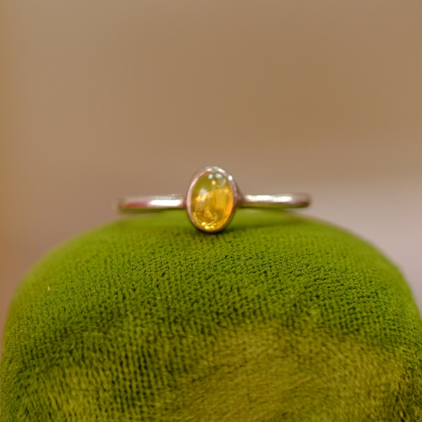 Silver Opal Minimalist Ring