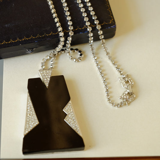 Vintage Art Deco Revival Trifari Necklace 1970s