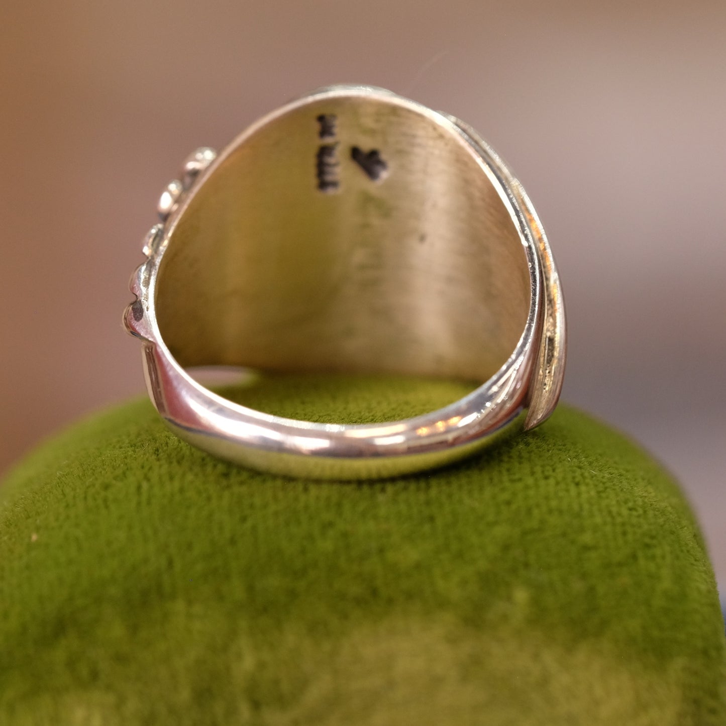 Vintage Silver Malachite Ring