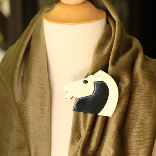 Marion Godart Horse Brooch 1980s