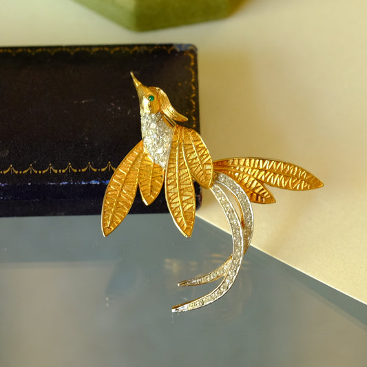 Vintage CoroCraft Bird Brooch 1950s