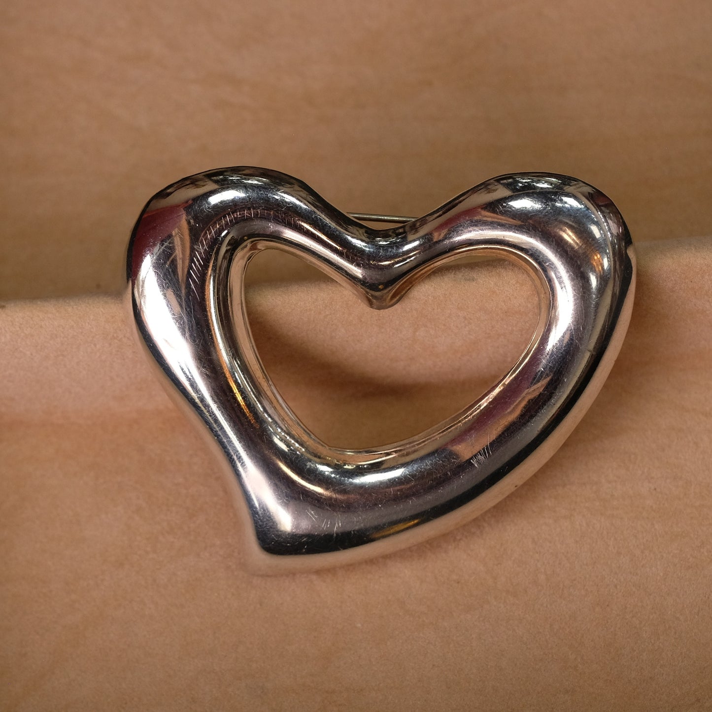 Vintage Silver Heart Brooch