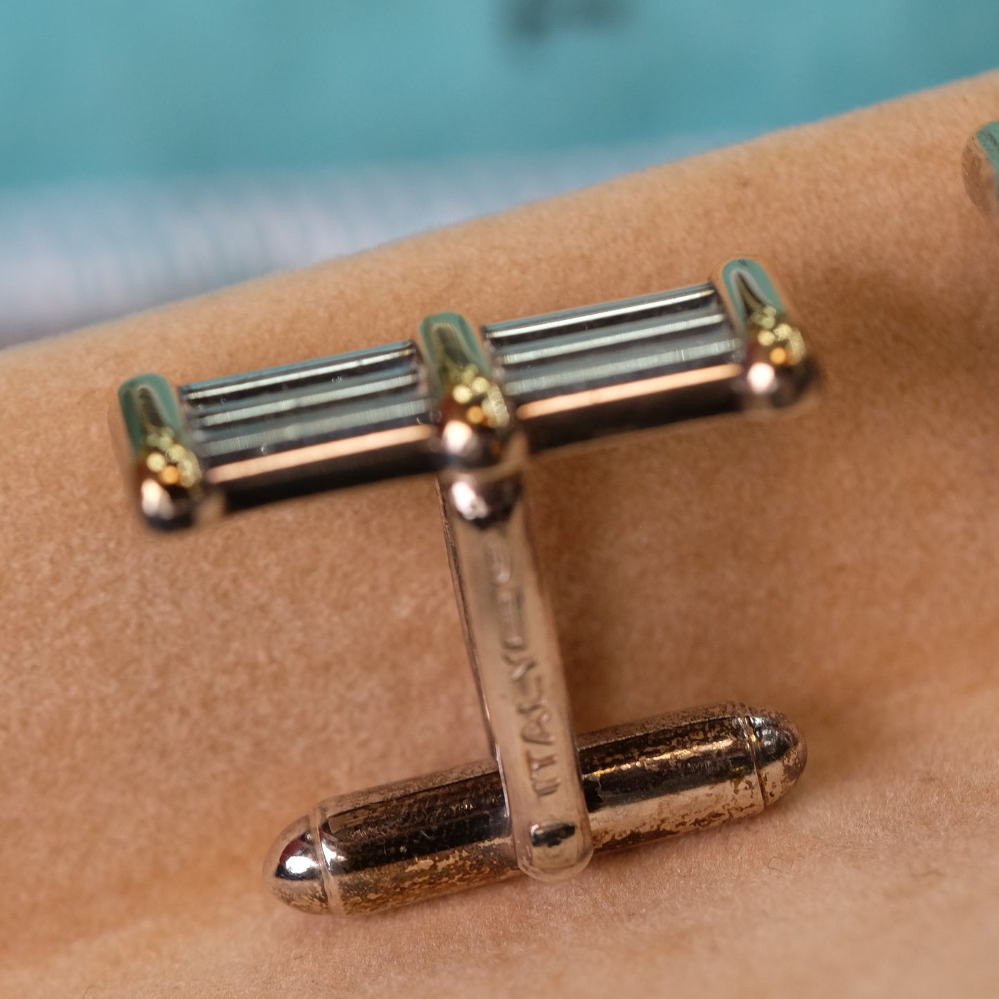 Vintage Tiffany&Co Silver and 18K Gold Cufflinks