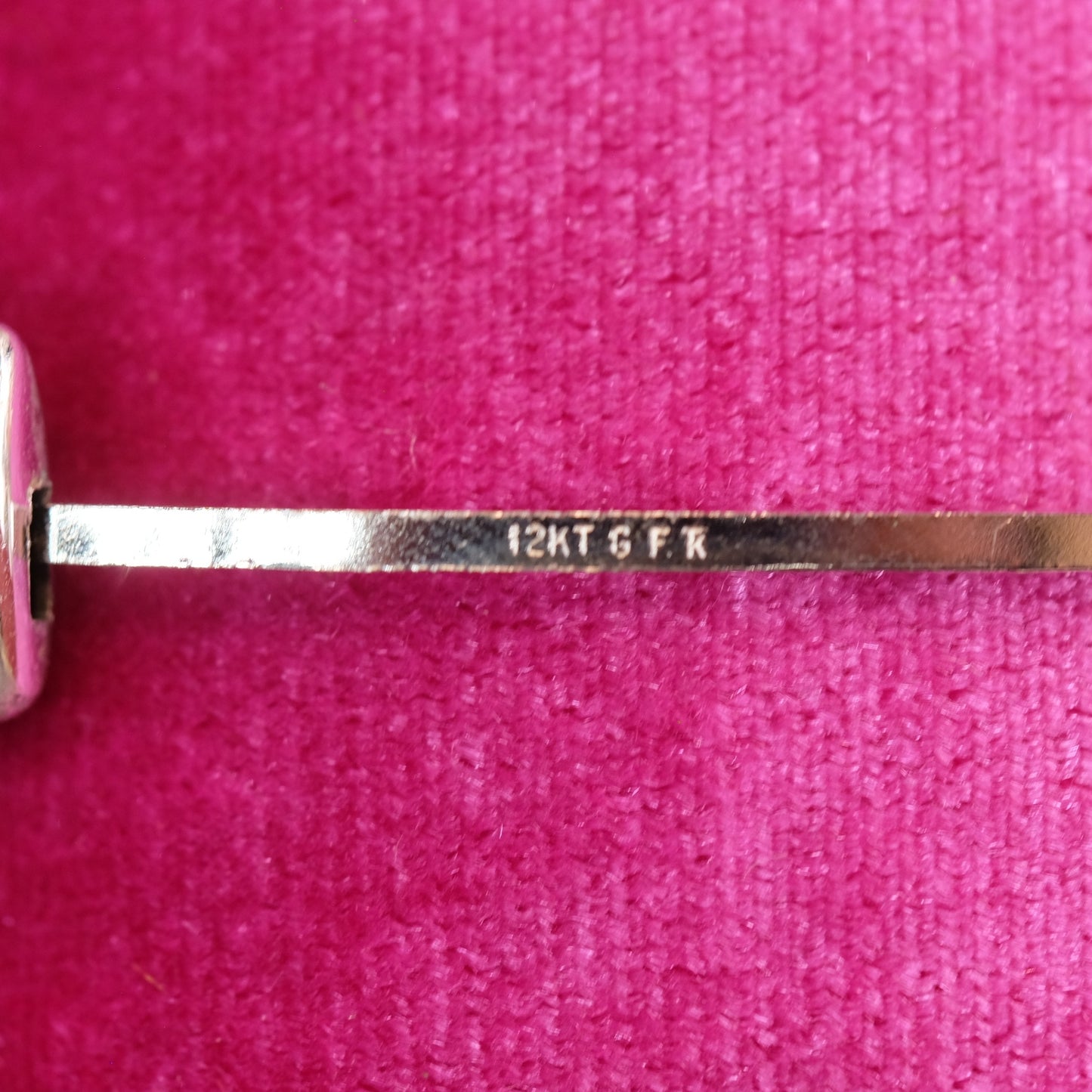 Victorian Gold Filled Rodium Bangle with Engraving