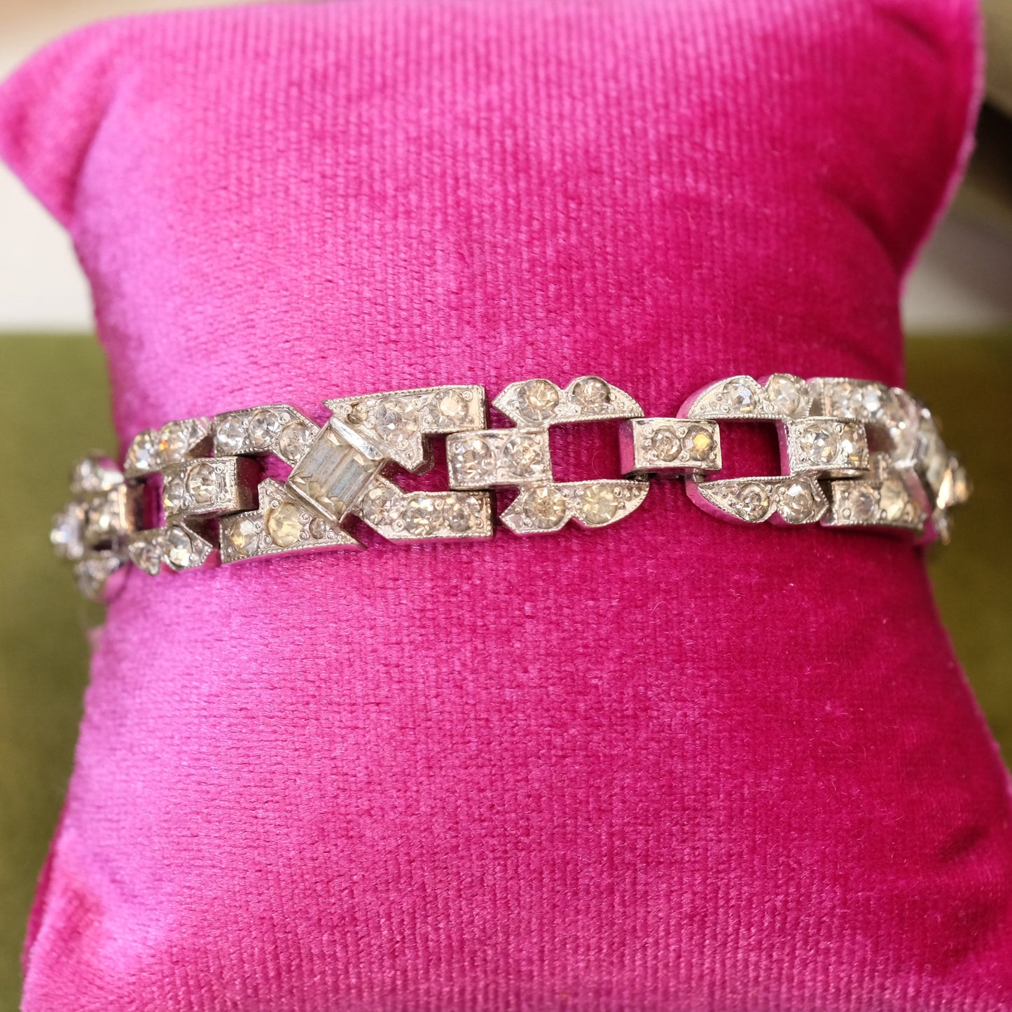 KTF Trifari Clear Rhinestone Bracelet
