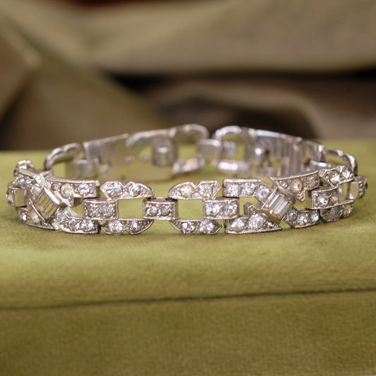 KTF Trifari Clear Rhinestone Bracelet