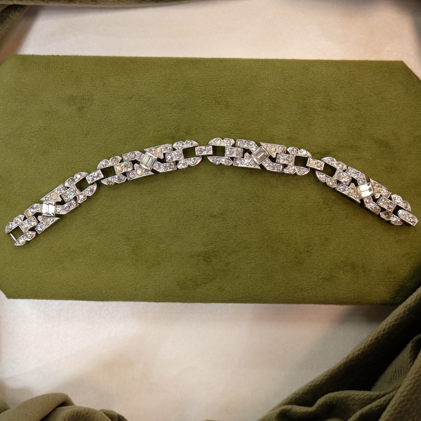 KTF Trifari Clear Rhinestone Bracelet