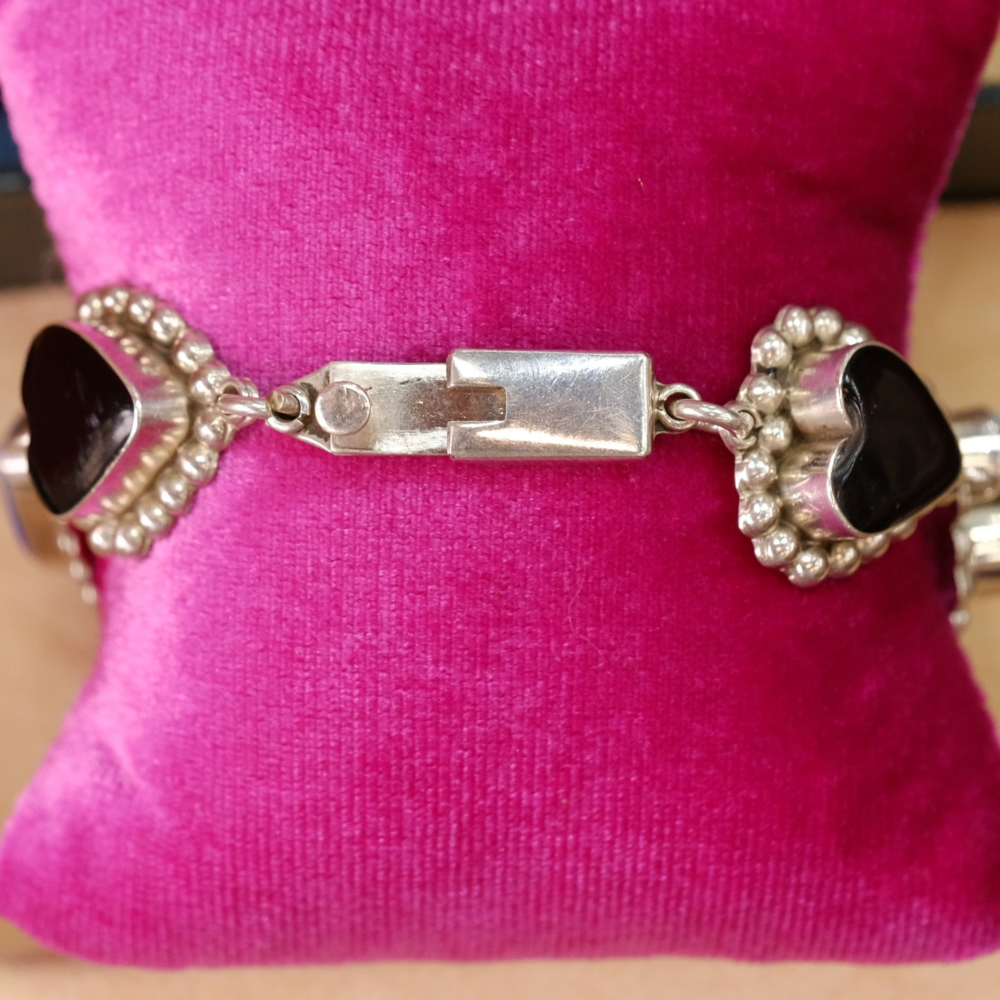 Vintage Silver Hearts Bracelet