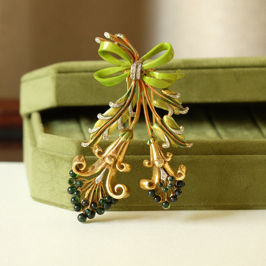 Collectible DeRosa Flower Dress Clip 1940s