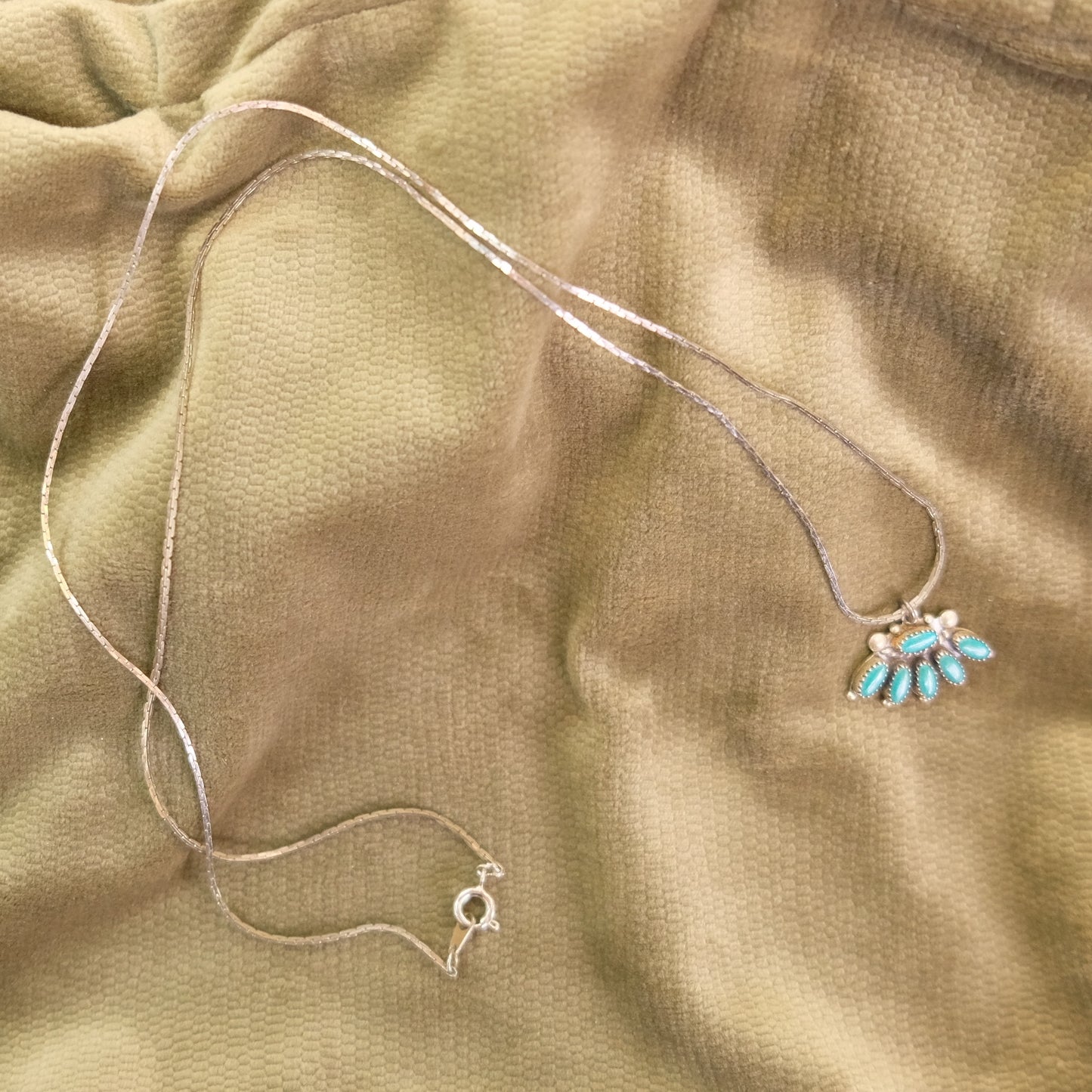 Native American Turquoise Silver Pendant